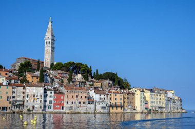 Hırvatistan 'ın eski Rovinj kentinin manzarası
