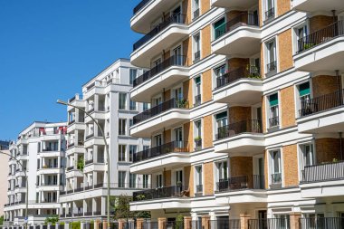 Berlin, Almanya 'da modern apartman binaları