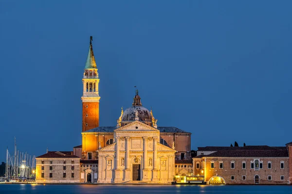 San Giorgio Maggiore Church Venice Night — Stock Photo, Image