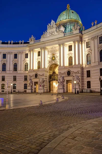 Die Berühmte Hofburg Wien Bei Nacht — Stockfoto