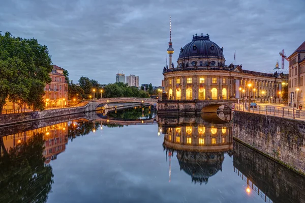 Bode Museum Television Tower Berlin Cloudy Morning — Stock Photo, Image