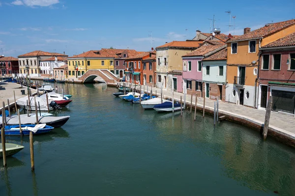 Casas Coloridas Canal Murano Italia — Foto de Stock