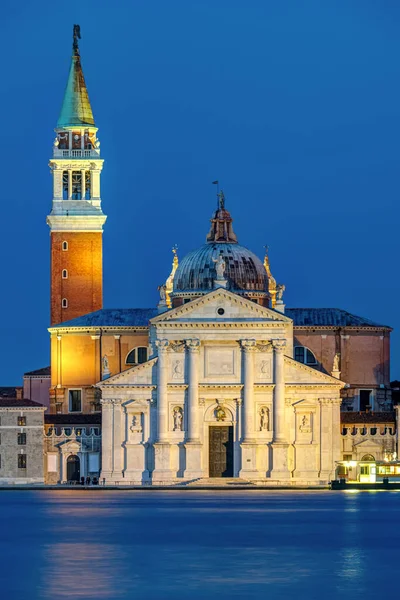 Iglesia San Giorgio Maggiore Venecia Italia Por Noche — Foto de Stock