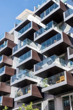 Oslo, Norveç 'te modern apartman binaları görüldü