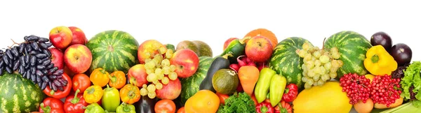 Panoramische Sammlung frisches Obst und Gemüse für Skinali iso — Stockfoto