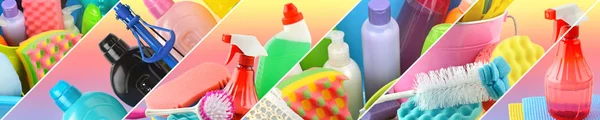 Collection of cleaning supplies — Stock Photo, Image