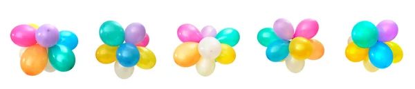 Set de globos multicolores aislados en blanco —  Fotos de Stock