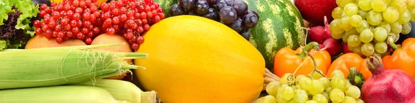 Bright Background Fresh Ripe Vegetables Fruits — Stock Photo, Image