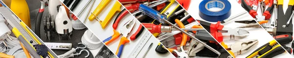 Wide Panorama Tools Repair Construction — Stock Photo, Image