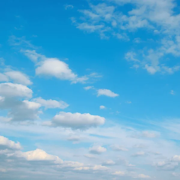 Fehér Cirrus Felhők Gyönyörű Fényes Égen — Stock Fotó