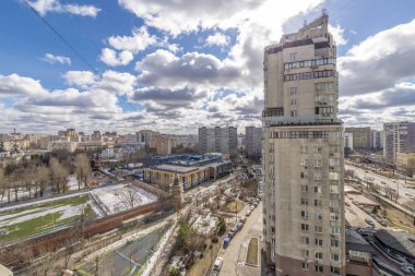 Çok katlı konut, Moskova panoramik manzaralı 