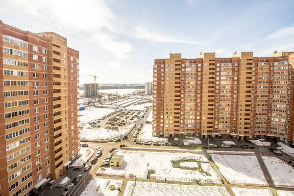 Çok Katlı Konut Moskova Panoramik Manzaralı — Stok fotoğraf