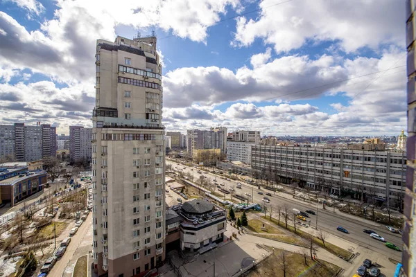 Панорамный Вид Жилые Многоэтажные Здания Москве — стоковое фото