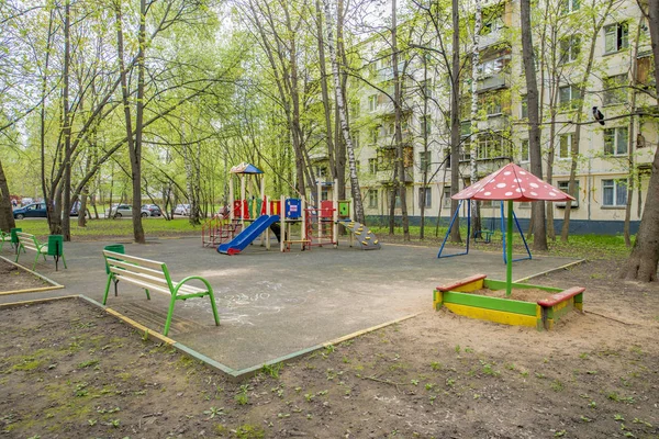 Fachada Pátio Edifício Residencial Moscou — Fotografia de Stock