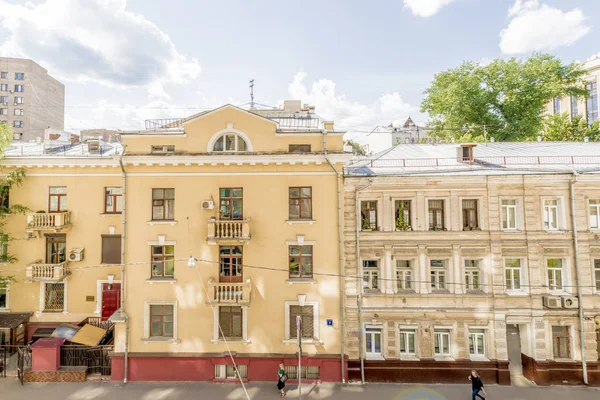 Старые Жилые Здания Историческом Центре Москвы — стоковое фото