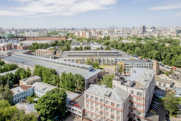 Ulice Obytných Budov Moskvě Výšky Pohled Shůry Panorama — Stock fotografie