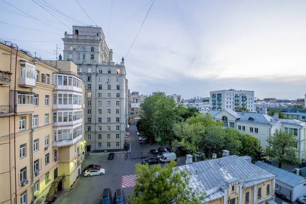 Ruas Edifícios Residenciais Moscou Partir Uma Vista Altura Cima Panorama — Fotografia de Stock