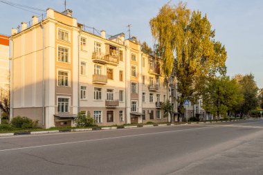 Pavlovsky Posad sokaklarında. Old Town Rusya ili