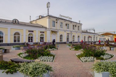 Pavlovsky Posad sokaklarında. Old Town Rusya ili