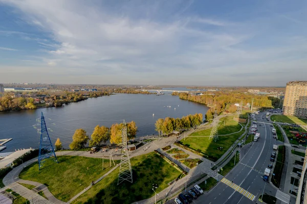 Parc Automne Sur Les Rives Rivière Moscou — Photo