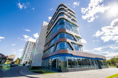 Moskova, Rusya - Moskova'da bireysel bir proje üzerinde 02 Ekim 2018 Modern ofis