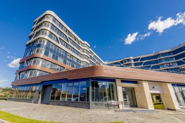 Moskova, Rusya - Moskova'da bireysel bir proje üzerinde 02 Ekim 2018 Modern ofis
