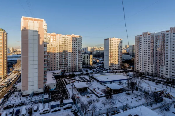 Typ Nya Bostadshus Och Stadsdelar Moskva — Stockfoto