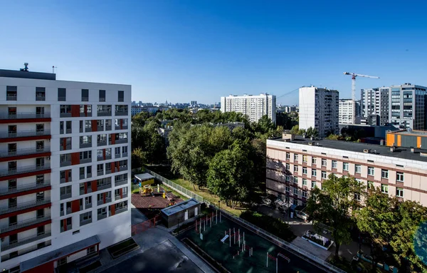Lakó Buildings Városrészek Moszkvában — Stock Fotó