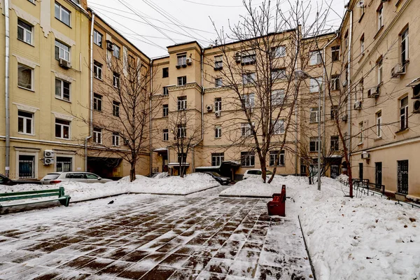 Noviembre 2018 Invierno Las Calles Centro Del Distrito Histórico Moscú —  Fotos de Stock