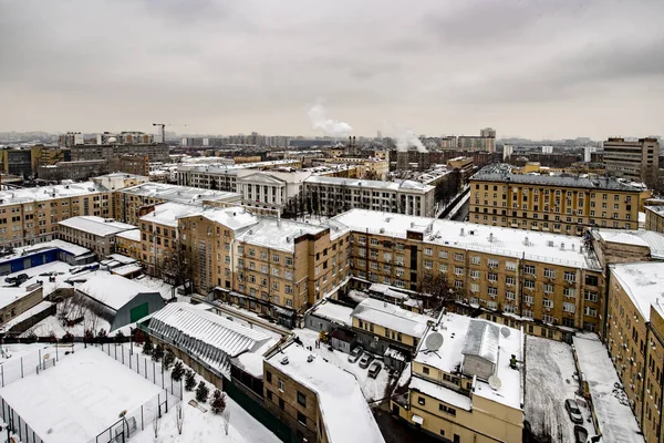 Современная Территория Окраине Москвы Многоэтажными Жилыми Домами — стоковое фото