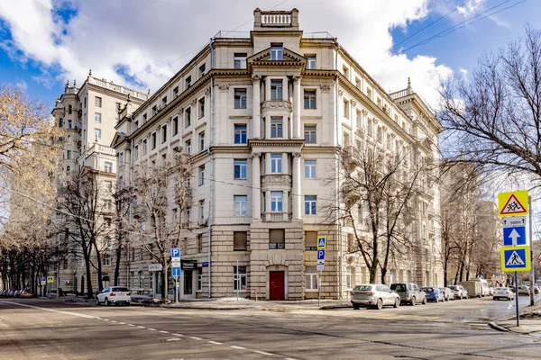 Nuove Aree Residenziali Mosca Con Edifici Strade Più Piani — Foto Stock