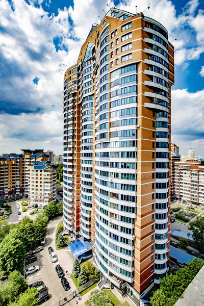 Facade Modern Multi Story Premium Residential Building — Stock Photo, Image