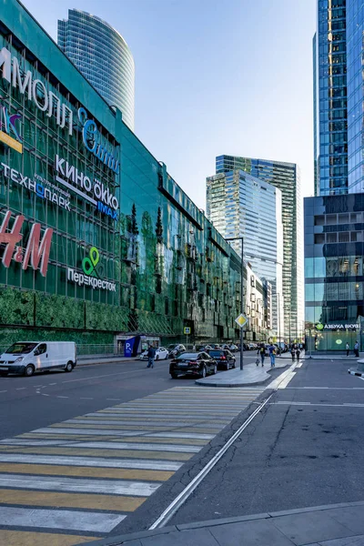 Moscow Rússia Maio 2019 Arranha Céus Edifícios Escritórios Moderno Centro — Fotografia de Stock