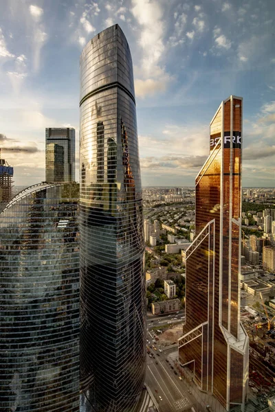 Moskau Russland Mai 2019 Hochhaus Bürogebäude Modernen Geschäftszentrum Moskauer Stadt — Stockfoto