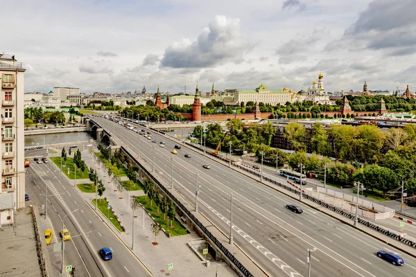 Nya Bostadsområden Moskva Med Flera Våningar Byggnader Och Gator — Stockfoto