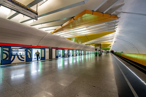 모스크바 러시아 2019 모스크바 지하철의 새로운 지난해 오픈한 디자인 스타일 — 스톡 사진
