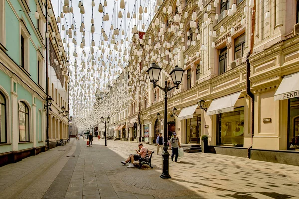 Mosca Russa Luglio 2019 Fiere Decorazioni Nel Centro Turistico Del — Foto Stock