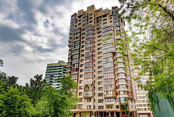Facade Modern Multi Story Premium Residential Building — Stock Photo, Image