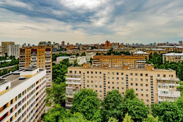 Moderne Område Udkanten Moskva Med Etagebyggeri - Stock-foto