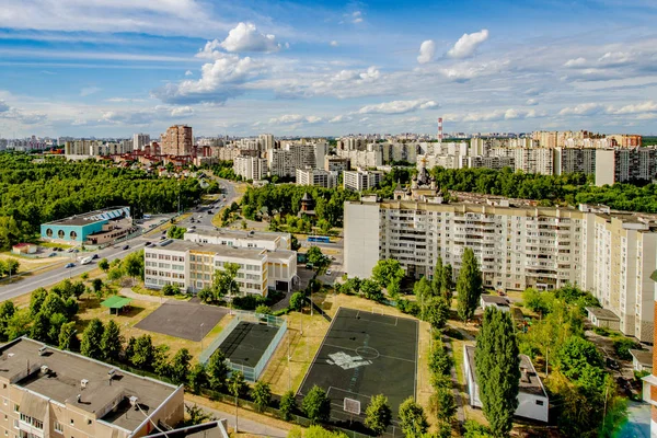 Una Zona Moderna Las Afueras Moscú Con Edificios Residenciales Varios — Foto de Stock