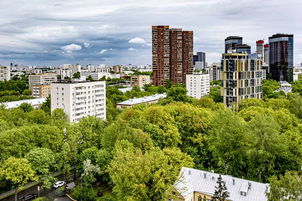 Centro Moscou Durante Chuva Dia Nublado Primavera — Fotografia de Stock