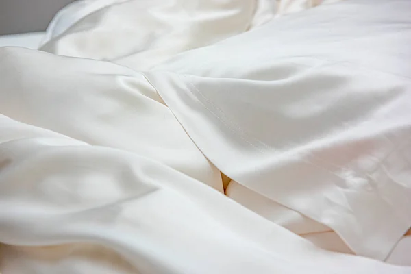 Постельное Белье Большой Кровати Спальне Лицензионные Стоковые Фото