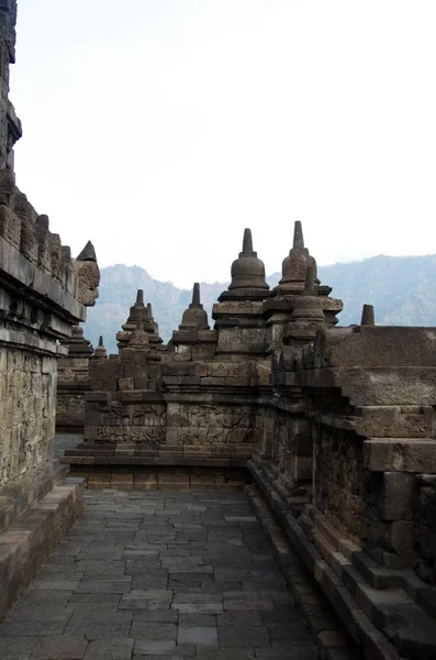 Den Borobudur Temple Nära Yogyakarta Java Island Indonesien — Stockfoto