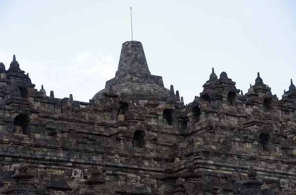 Templo Borobudur Perto Yogyakarta Ilha Java Indonésia — Fotografia de Stock