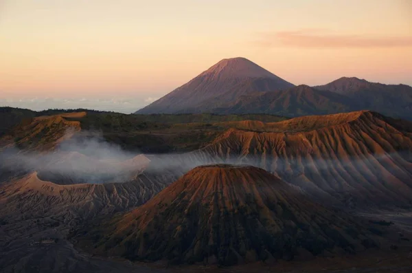 Der Bromo Vulkan Der Morgendämmerung Auf Der Java Insel Indonesien — Stockfoto