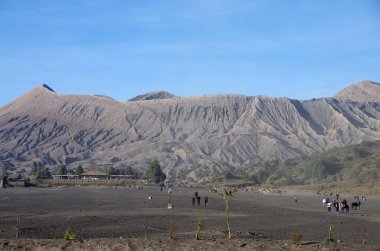 Endonezya'da Java adasında Bromo yanardağı ve Tengger kaldera