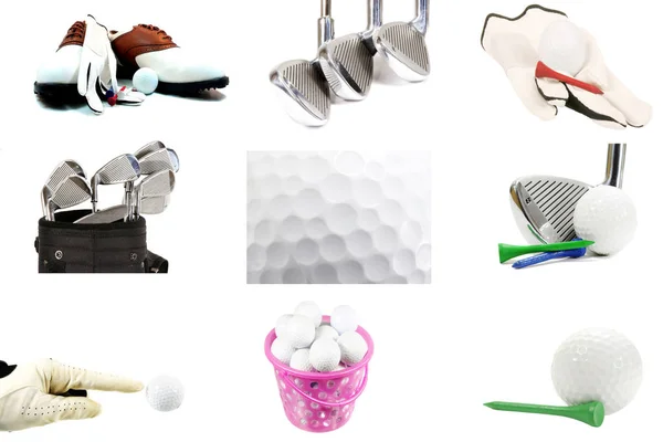 Collection Golf Images Beautiful Collage — Stock Photo, Image