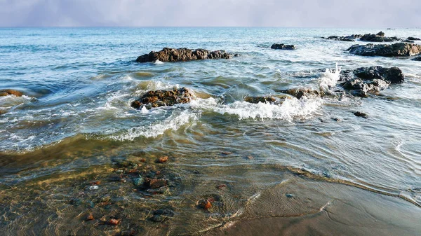 Tide Comming Beautiful Tropical Beach Pedasi Panama — Stock Photo, Image