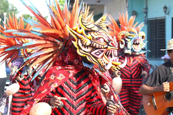 Los Santos Panama June 2017 Diablicos Devils Dancing Streets Los — Stock Photo, Image