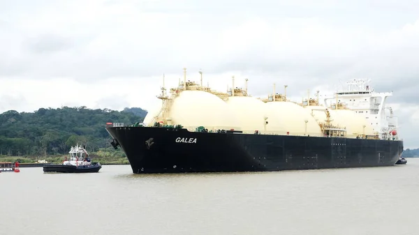 Panama Nov 2016 Post Panamax Vessel Galea Crossing Panama Canal — Stock Photo, Image